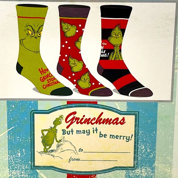 Grinch Socks 3 Men - Picture 2 of 5
